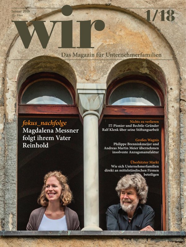 wir-Magazin: Magdalena Messner folgt ihrem Vater Reinhold [01|2018]