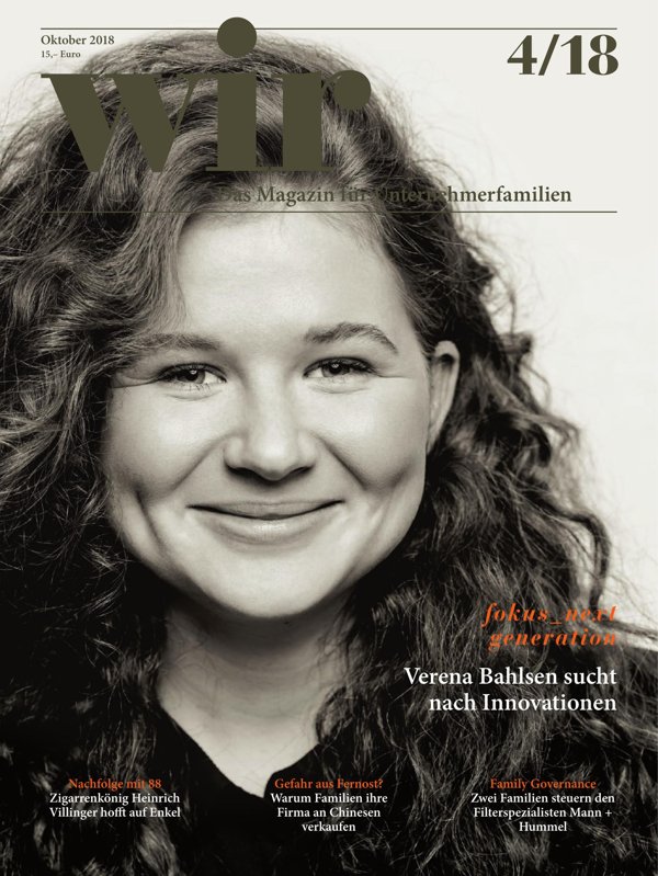 wir-Magazin: fokus_next generation - Verena Bahlsen sucht nach Innovationen [04|2018]