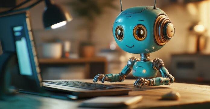 Niedlich, aber schafft der hier physische, aber meist virtuell genutzte KI-Agent auch Mehrwert? Ein bisschen etabliert sich die KI. Zumindest in Familienunternehmen werden KI-Lösungen oft für Kommunikation genutzt. / Illustration: Johannes – stock.adobe.com