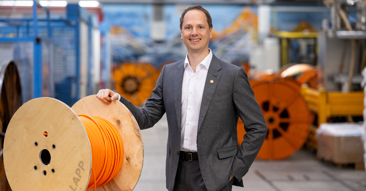 Kabel für die Welt: Matthias Lapp in einer der 25 Produktionsstätten seines Unternehmens. / Foto: Lapp